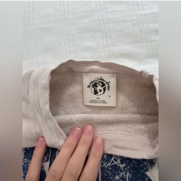 We The Free | Free People | Off White Surf Raglan Sweatshirt Tee - Picture 5 of 6